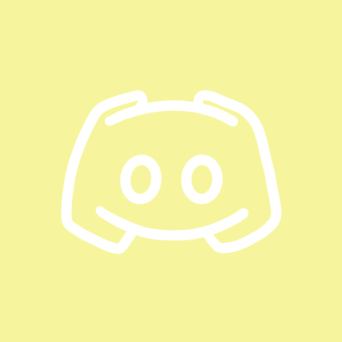 DISCORD pastel yellow app icon