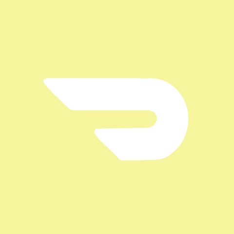 DOOR DASH pastel yellow app icon