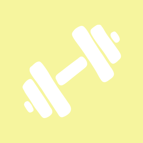 FITNESS pastel yellow app icon