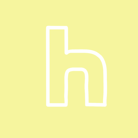 HULU pastel yellow app icon