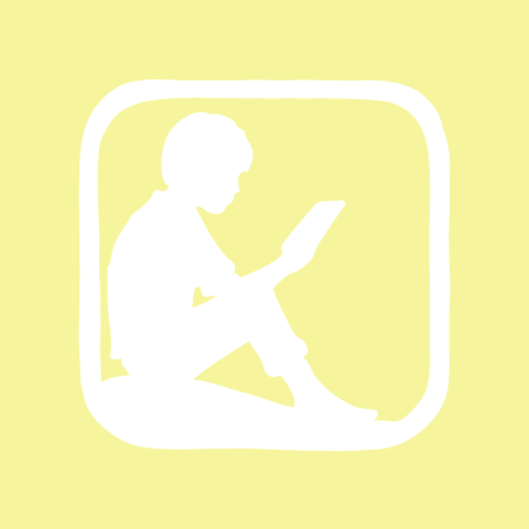 KINDLE pastel yellow app icon