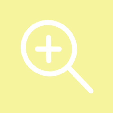 MAGNIFIER pastel yellow app icon