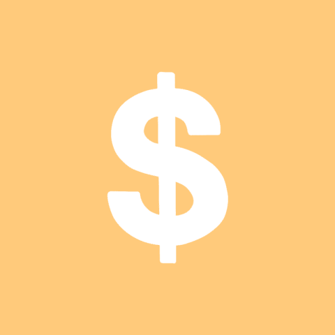 MONEY pastel orange app icon