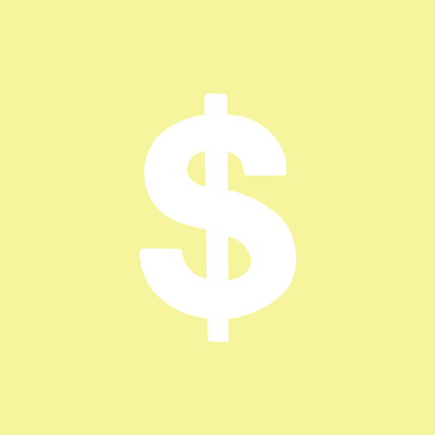 MONEY pastel yellow app icon