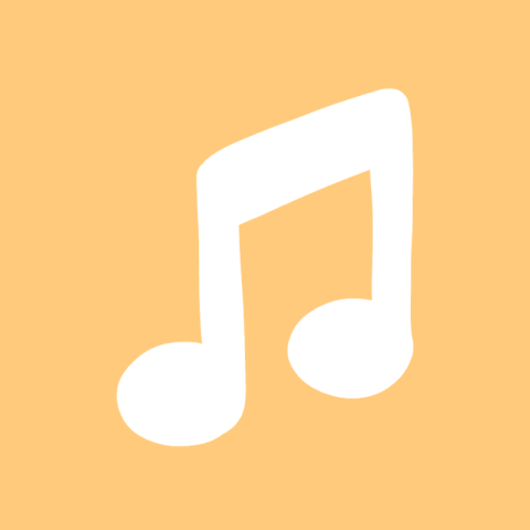 MUSIC pastel orange app icon