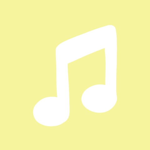 MUSIC pastel yellow app icon