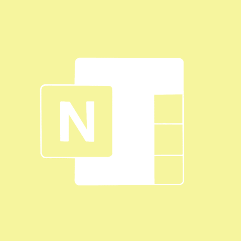 ONE NOTE pastel yellow app icon