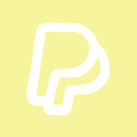 PAYPAL pastel yellow app icon