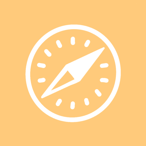 SAFARI pastel orange app icon