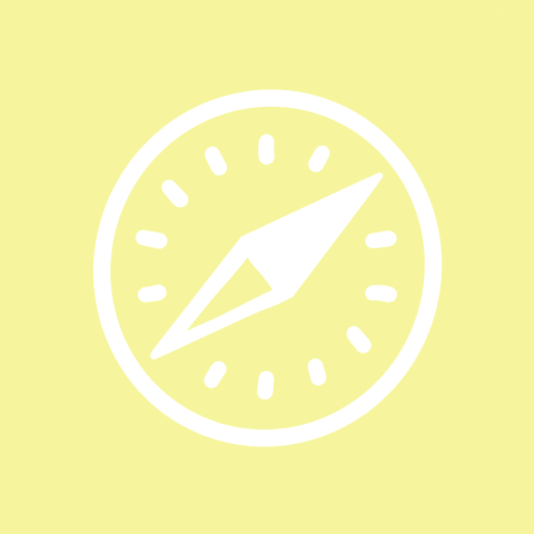 SAFARI pastel yellow app icon