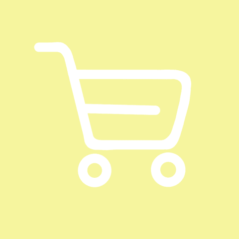 SHOPPING CART pastel yellow app icon