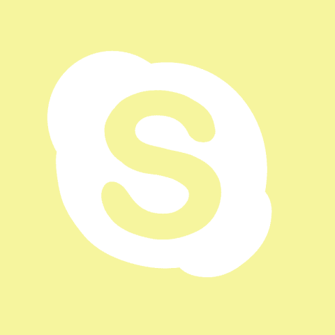 SKYPE pastel yellow app icon