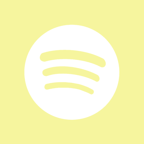 SPOTIFY pastel yellow app icon