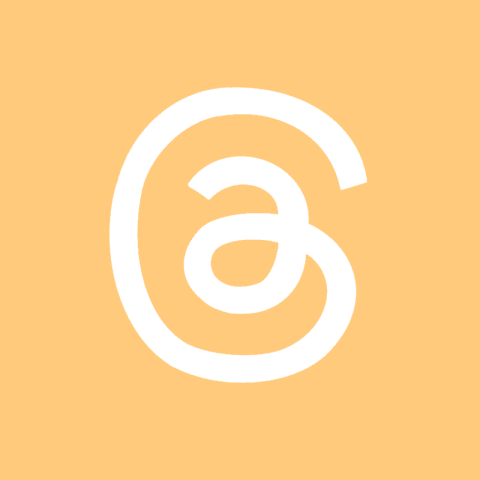 THREADS pastel orange app icon
