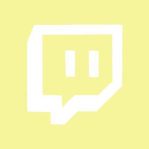 TWITCH pastel yellow app icon