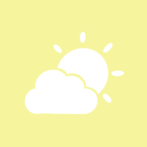 WEATHER pastel yellow app icon