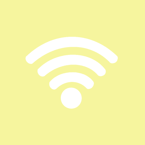 WIFI pastel yellow app icon