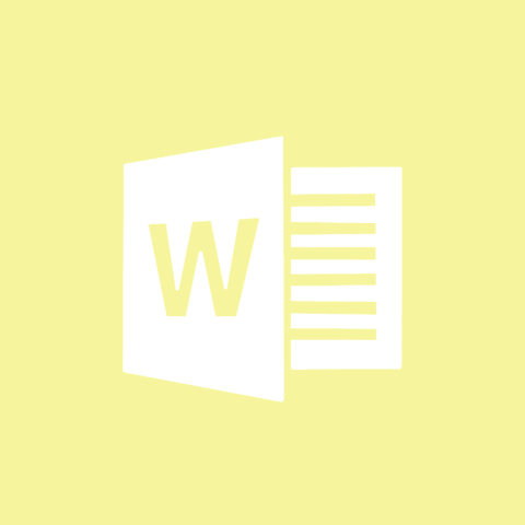 WORD pastel yellow app icon