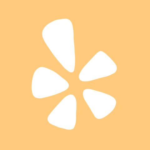 YELP pastel orange app icon