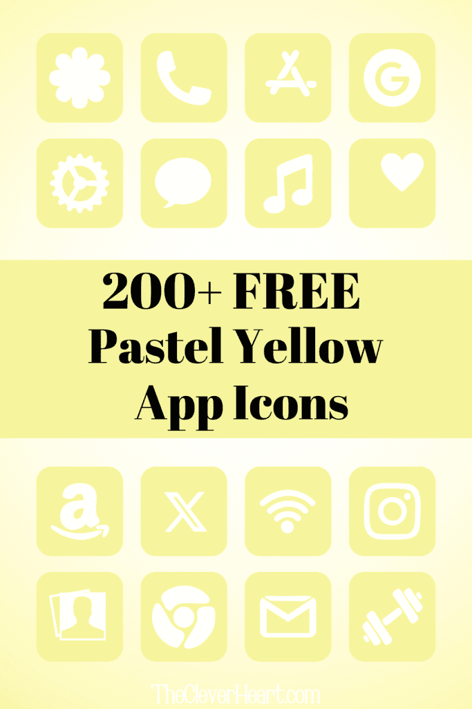 aesthetic pastel yellow app icons