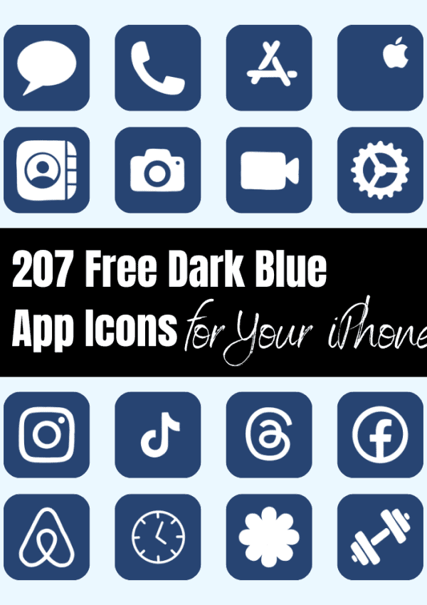 dark blue app icons
