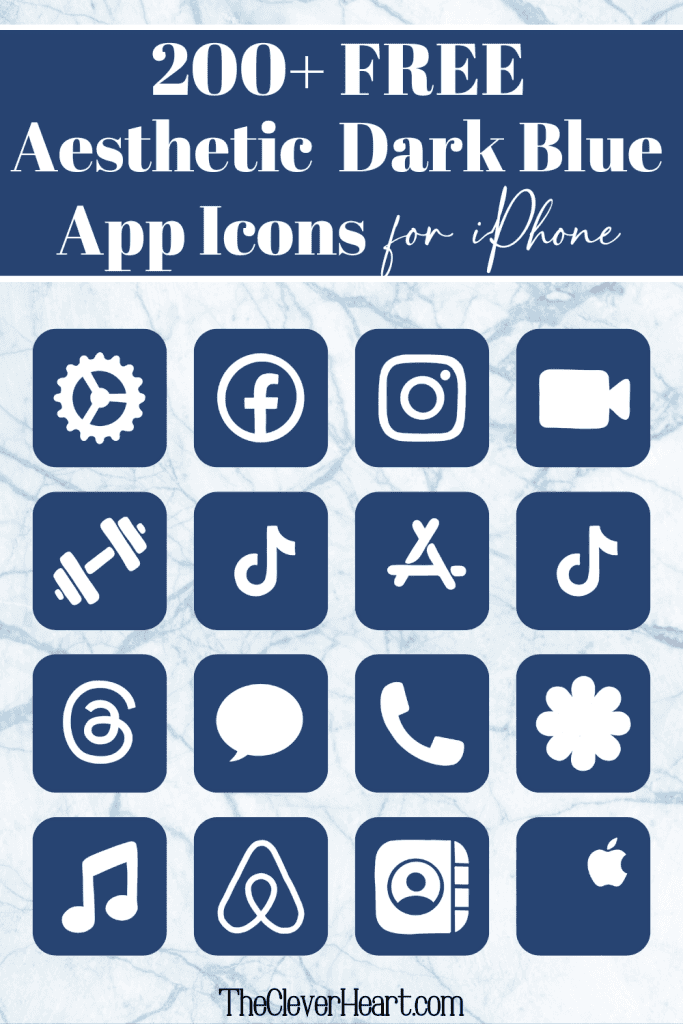 dark blue app icons free