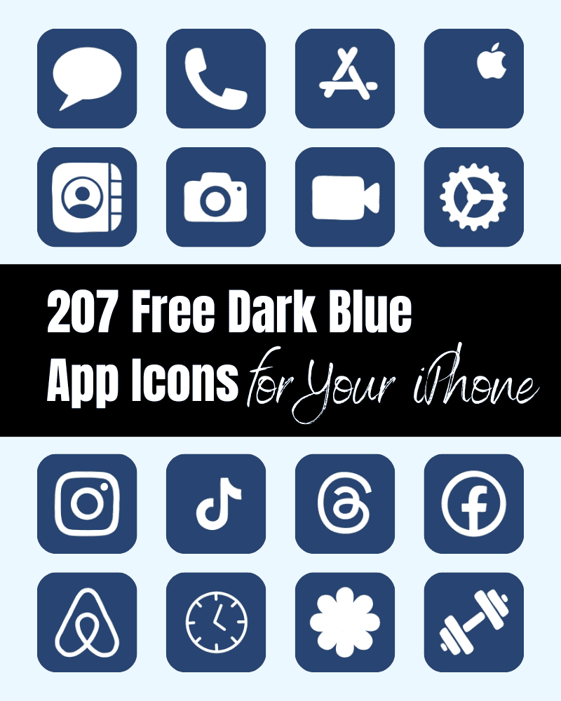 dark blue app icons