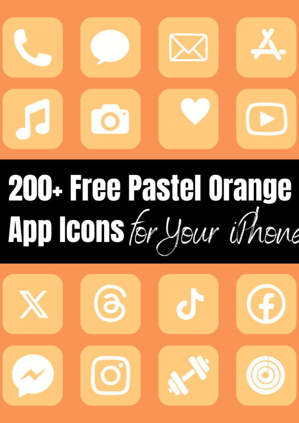 pastel orange app icons