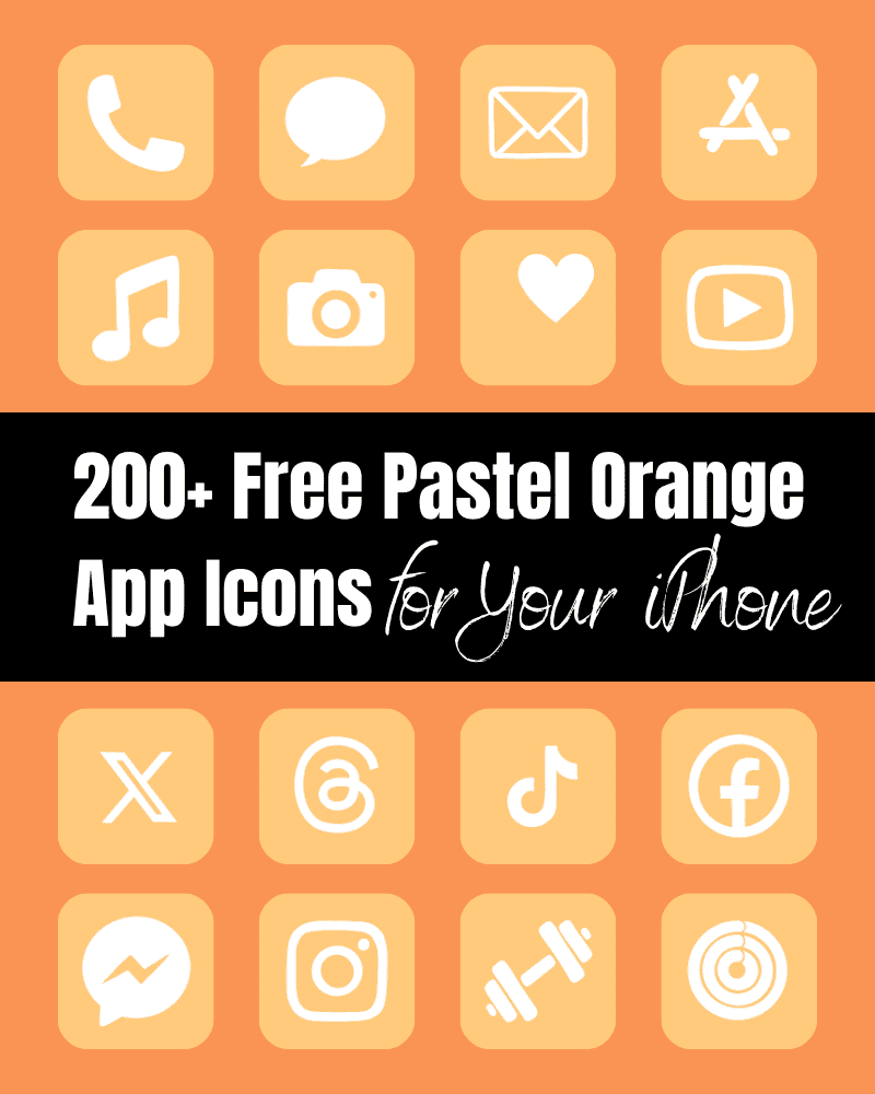 pastel orange app icons