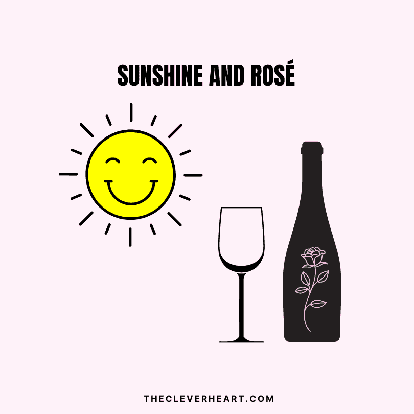 sunshine and rosé wine puns