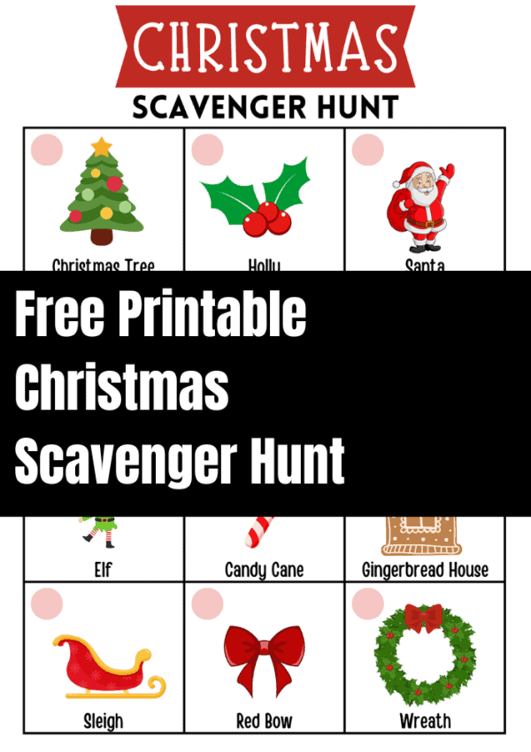 christmas scavenger hunt printable