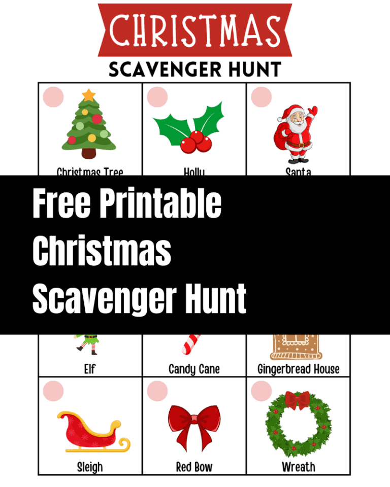 Festive Free Printable Christmas Scavenger Hunt The Clever Heart