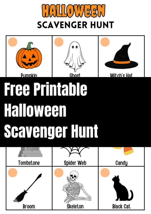 free printable halloween scavenger hunt