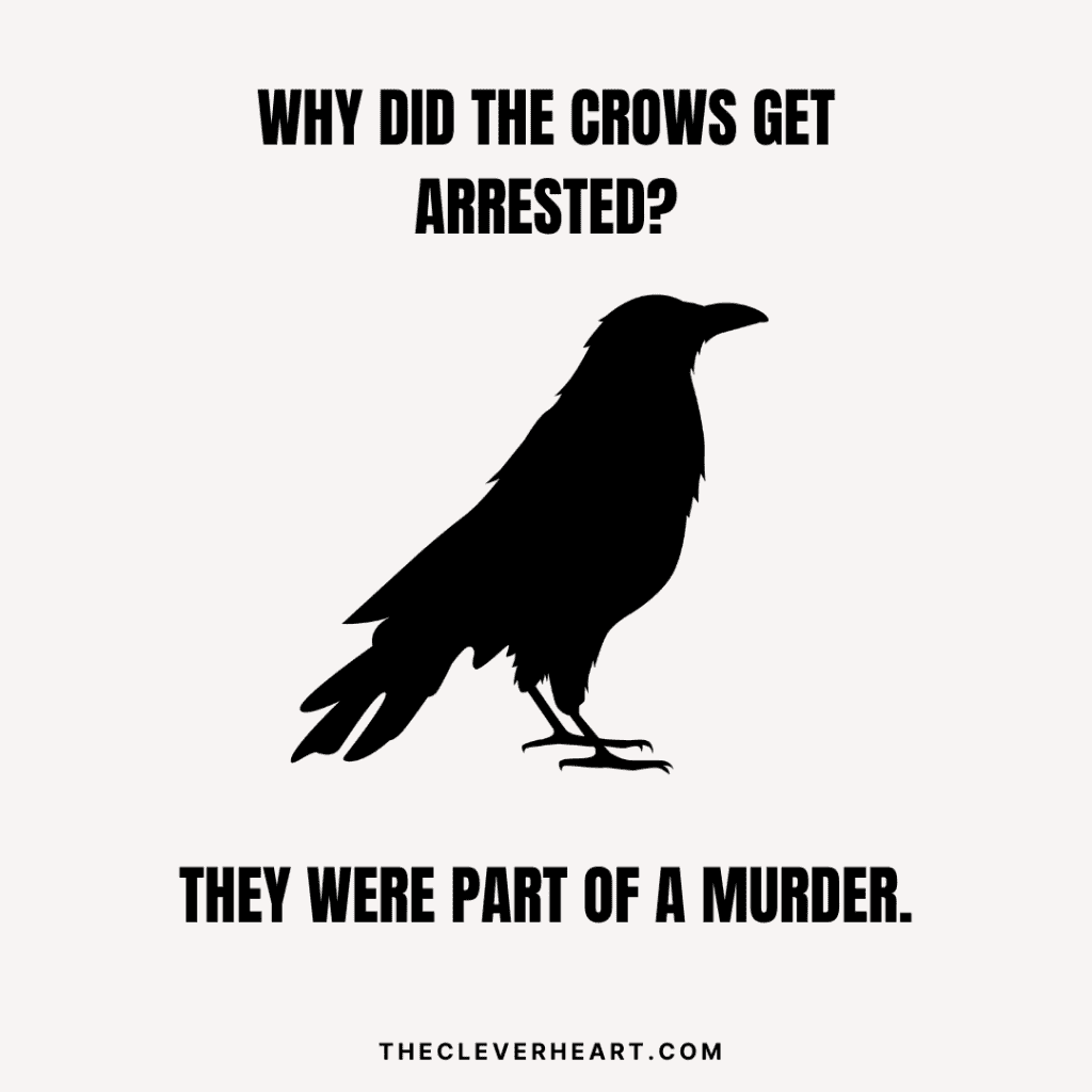 why did the crows get arrested bird puns
