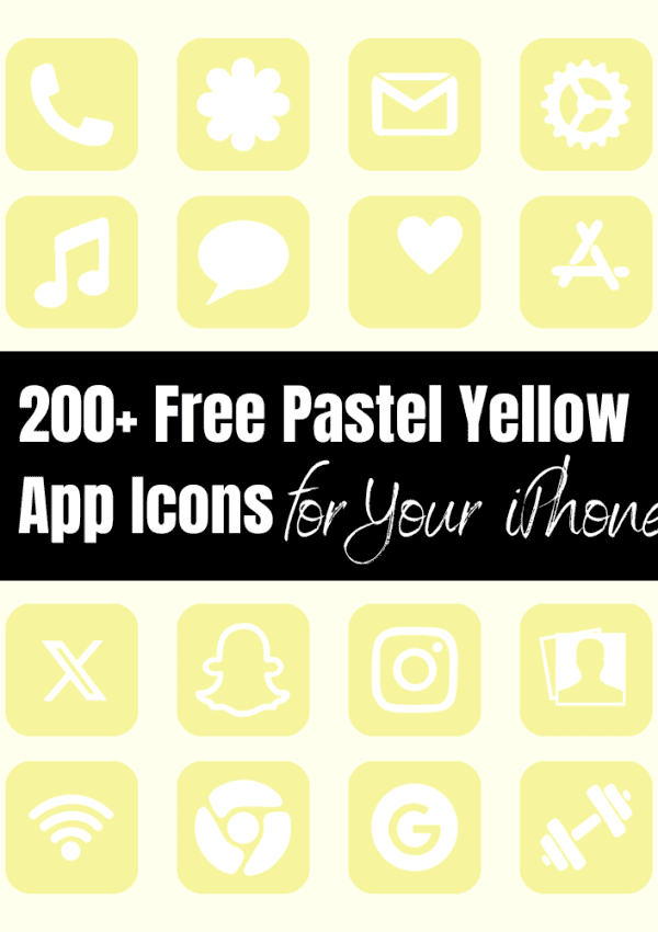 black and yellow app icons