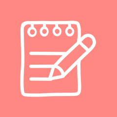 NOTES coral app icon
