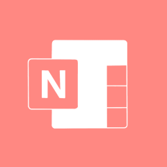 ONE NOTE coral app icon