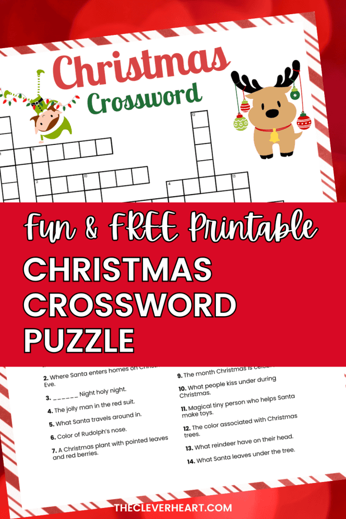 christmas crossword puzzle free printable pdf