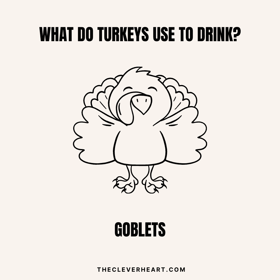 what do turkeys use to drink_ goblets