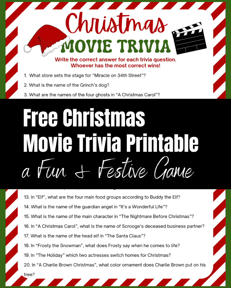 christmas movie trivia printable