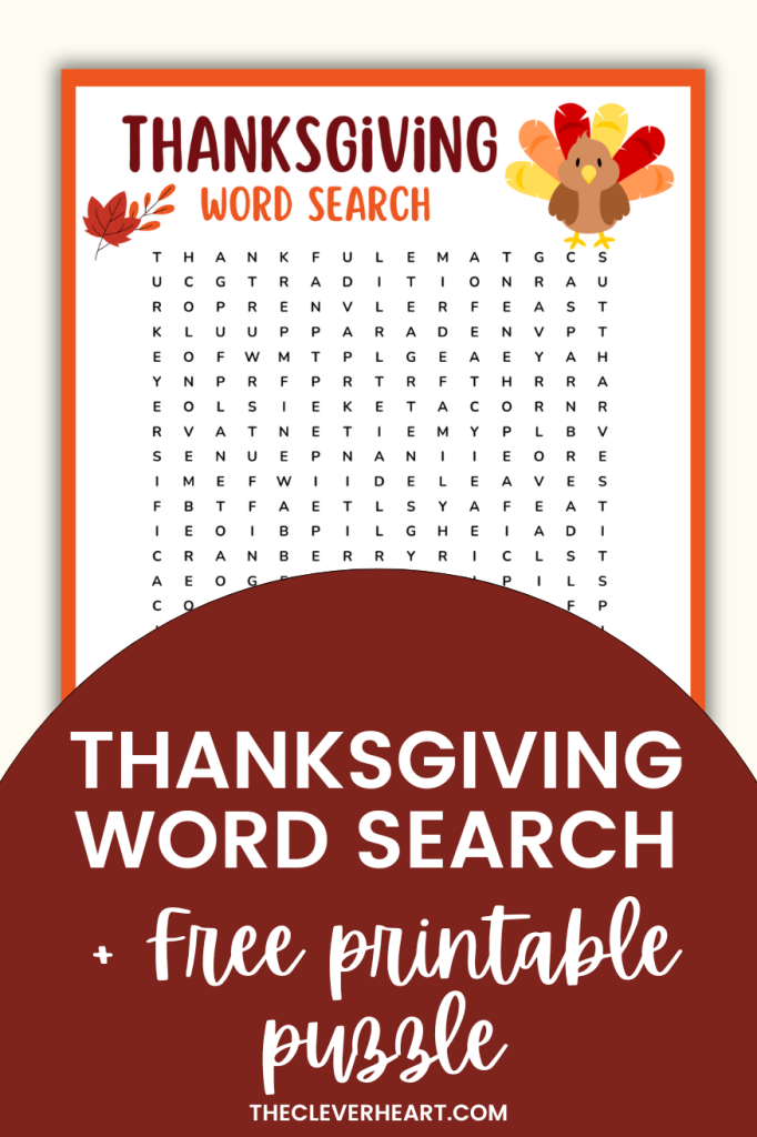 thanksgiving word search printable pdf