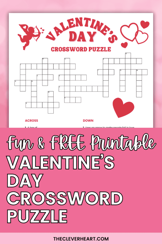 valentines day crossword puzzle printable