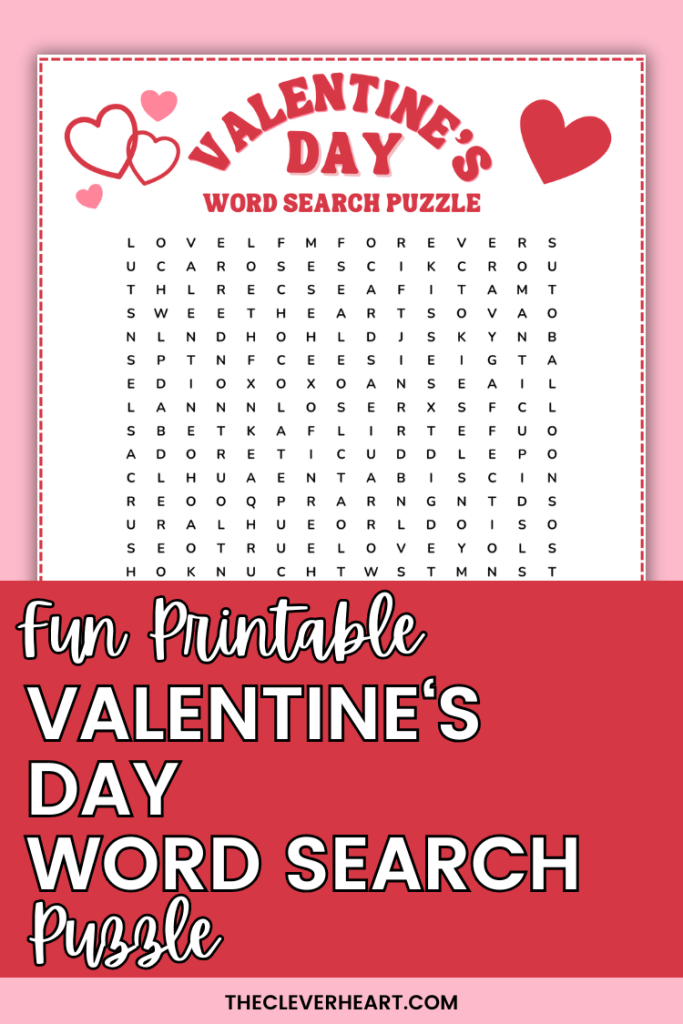 valentines day word search puzzle