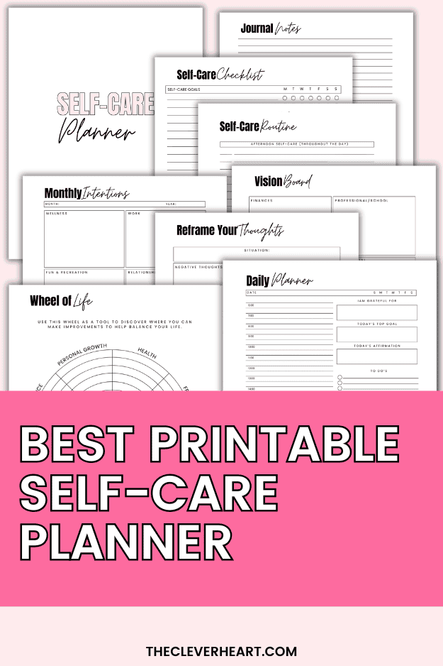 self care planner printable