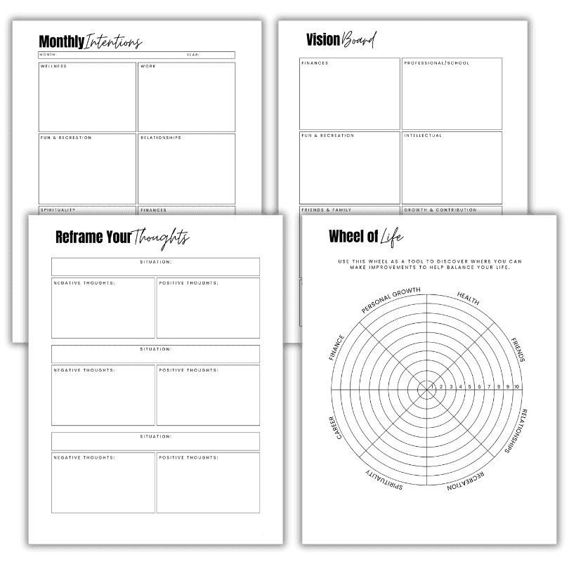 self care planner template