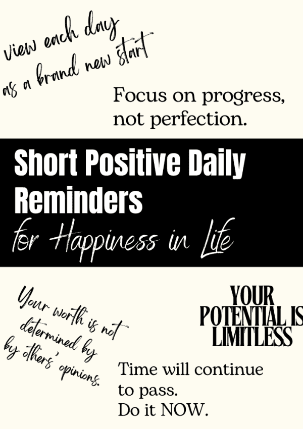 short positive daily reminders