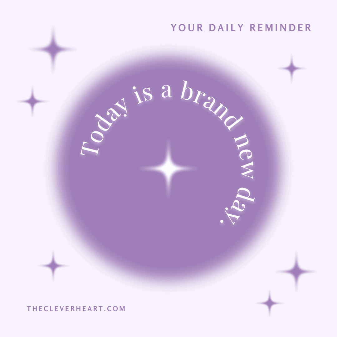 today is a brand new day daily reminder