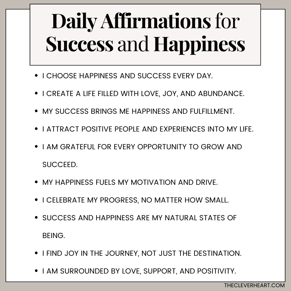 daily affirmations for success and happiness
