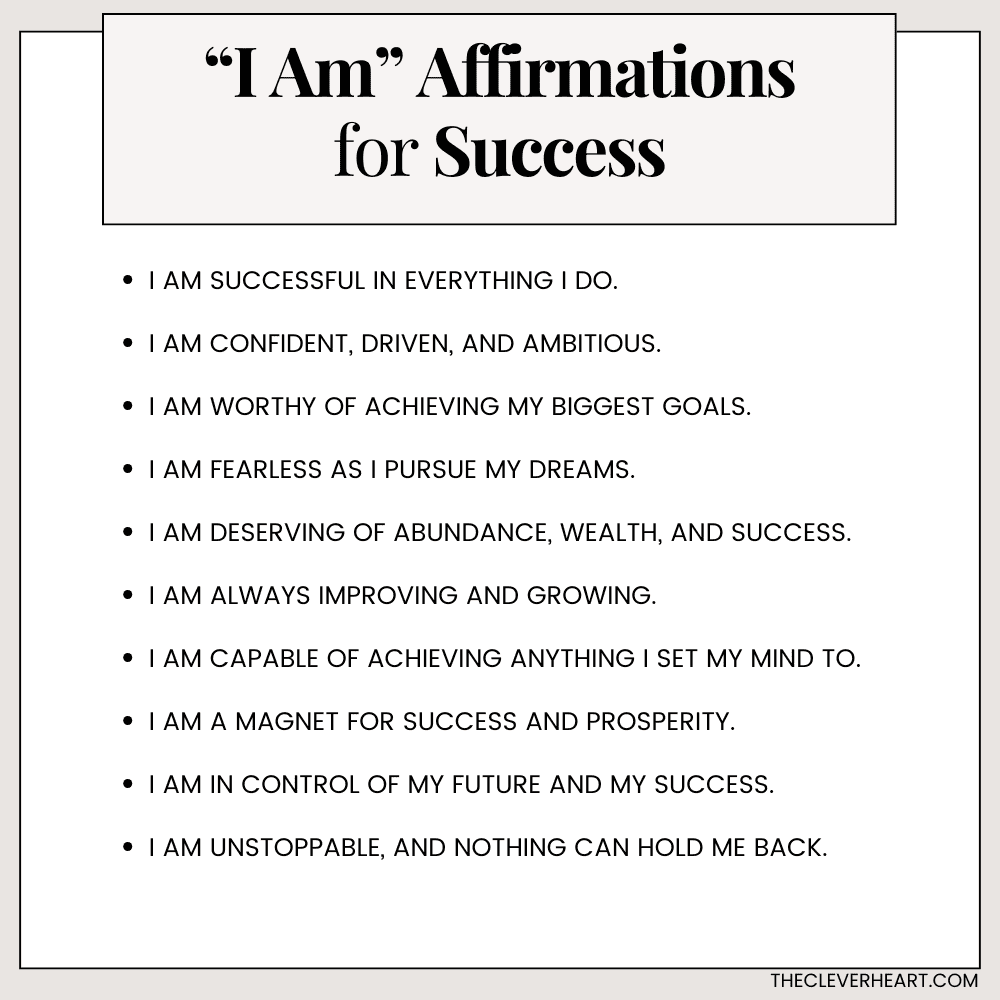 i am affirmations for success