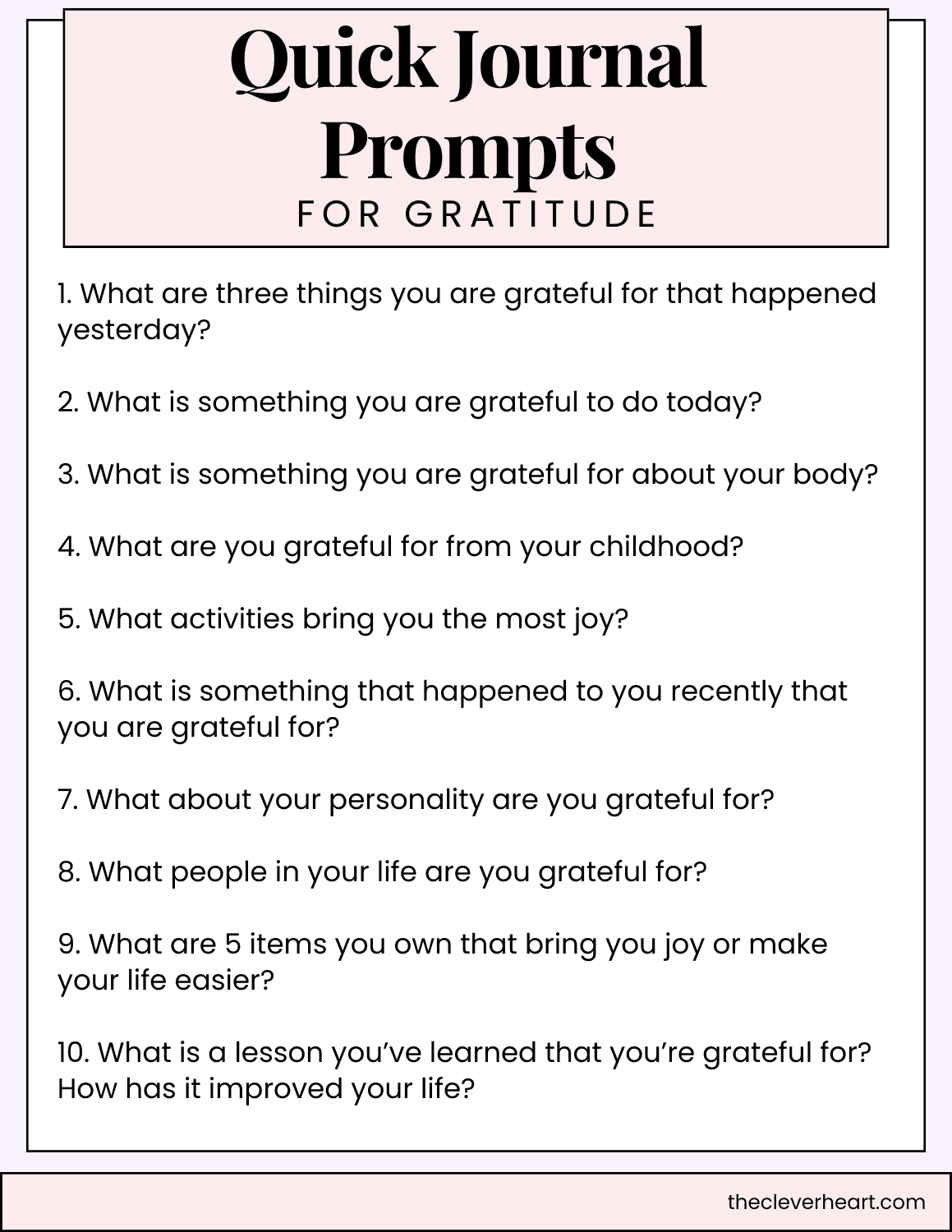 quick journal prompts for gratitude
